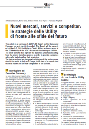 Nuovi mercati, servizi e competitor: le strategie delle Utility di fronte alle sfide del futuro