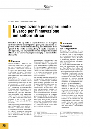 La regolazione per esperimenti: il varco per l'innovazione  nel settore idrico