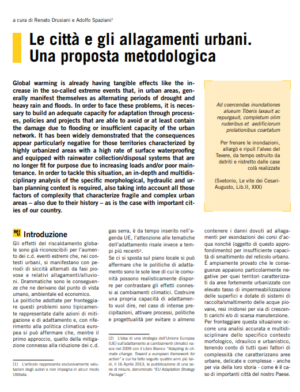 Le città e gli allagamenti urbani. Una proposta metodologica