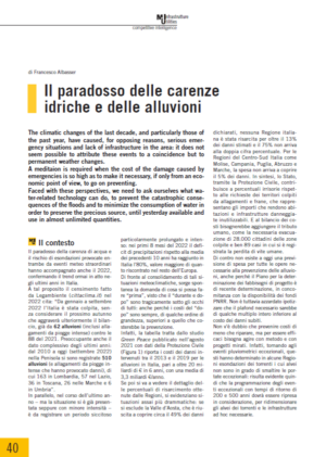Il paradosso delle carenze idriche e delle alluvioni