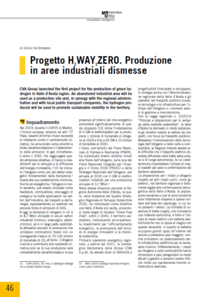 Progetto H2WAY2ZERO. Produzione in aree industriali dismesse