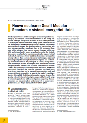 Nuovo nucleare: Small Modular Reactors e sistemi energetici ibridi