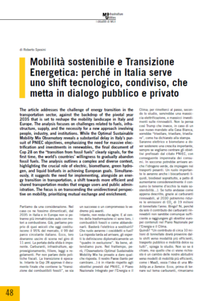 Mobilità sostenibile e Transizione Energetica: perché in Italia serve uno shift tecnologico, condiviso, che metta in dialogo pubblico e privato