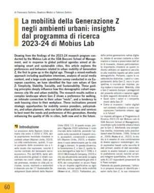 La mobilità della Generazione Z negli ambienti urbani: insights dal programma di ricerca 2023-24 di Mobius Lab