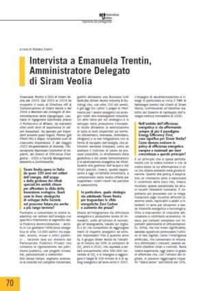 Intervista a Emanuela Trentin, Amministratore Delegato di Siram Veolia