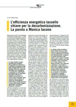 L'efficienza energetica tassello chiave per la decarbonizzazione. La parola a Monica Iacono