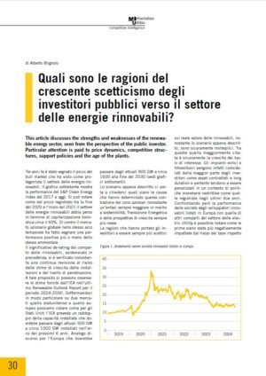 Quali sono le ragioni del crescente scetticismo degli investitori pubblici verso il settore delle energie rinnovabili?