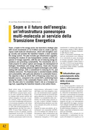 Snam e il futuro dell’energia: un’infrastruttura paneuropea multi-molecola al servizio della Transizione Energetica