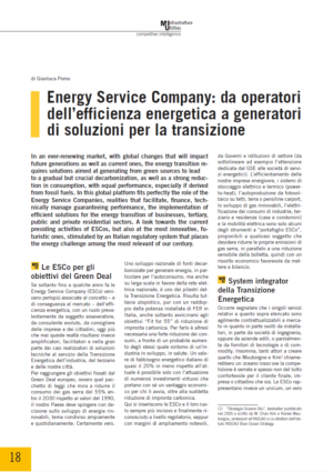 Energy Service Company: da operatori dell’efficienza energetica a generatori di soluzioni per la transizione