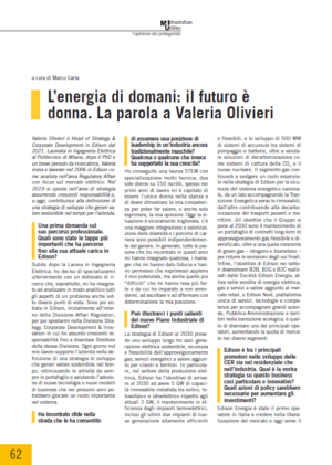L’energia di domani: il futuro è donna. La parola a Valeria Olivieri