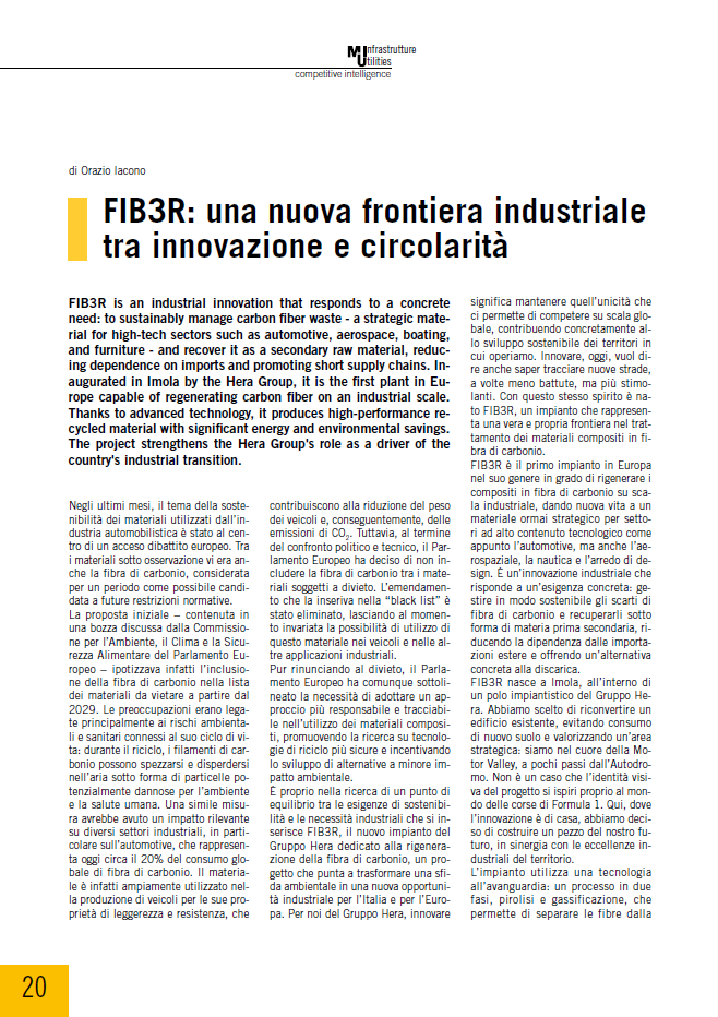 FIB3R: una nuova frontiera industriale tra innovazione e circolarità