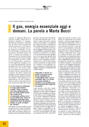 Il gas, energia essenziale oggi e domani. La parola a Marta Bucci
