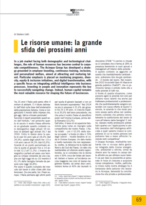 Le risorse umane: la grande sfida dei prossimi anni