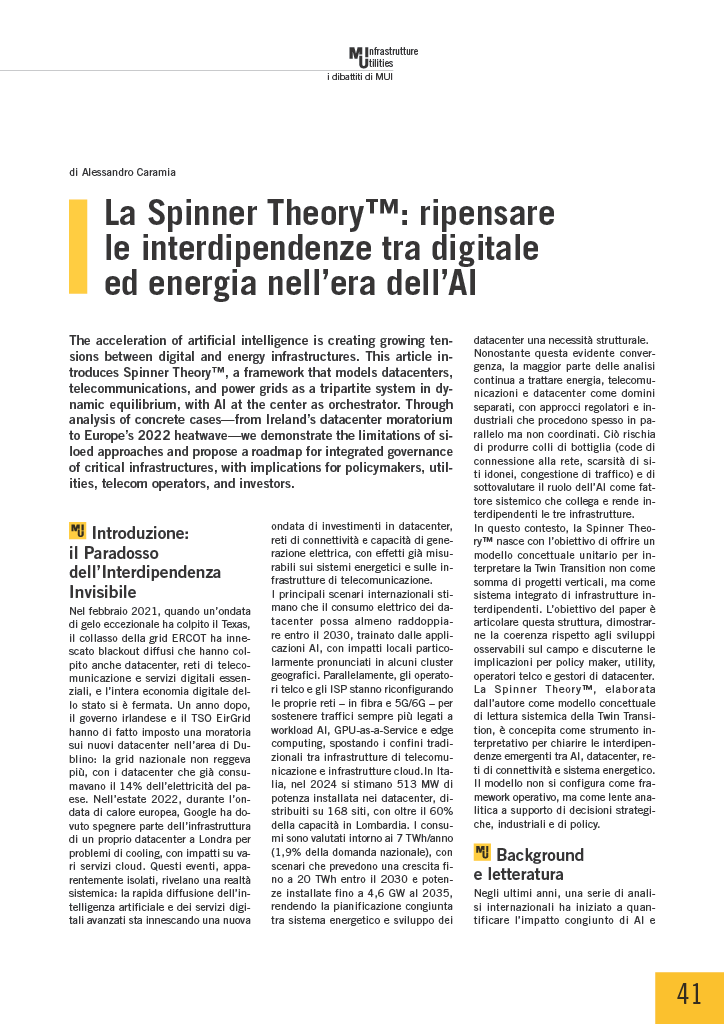 La Spinner Theory™: ripensare le interdipendenze tra digitale ed energia nell’era dell’AI