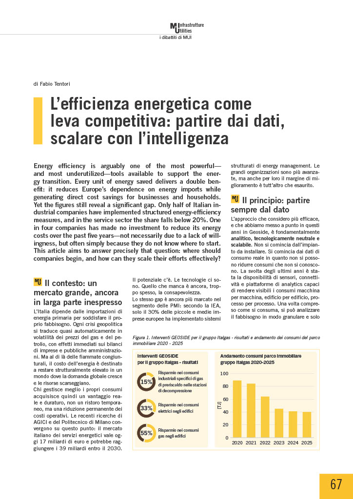 L’efficienza energetica come leva competitiva: partire dai dati, scalare con l’intelligenza