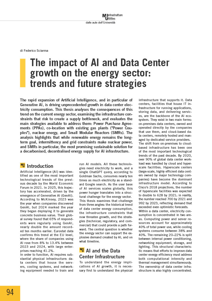 The impact of AI and Data Center growth on the energy sector: trends and future strategies