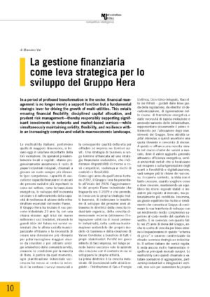 La gestione finanziaria come leva strategica per lo sviluppo del Gruppo Hera